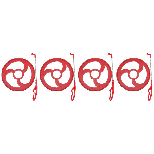 4Sets Kids Educational Rolling Circle Toy Red Plastic Balance Trainer