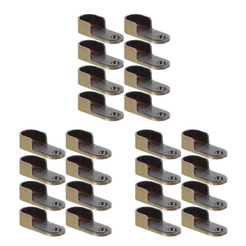 3Sets Aluminum Alloy Closet Rod Socket Brackets for Bathroom Wardrobe