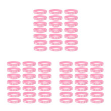 75Pièces Bracelets Graduations Roses En Silicone Pour École