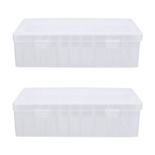 4Pcs Plastic Thread Spools Storage Containers Clamshell Lock Design