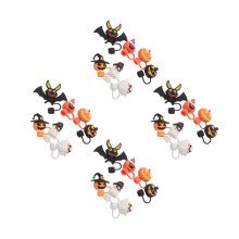 28Pcs Halloween Silicone Straw Covers in Orange for Tumblers and Cups