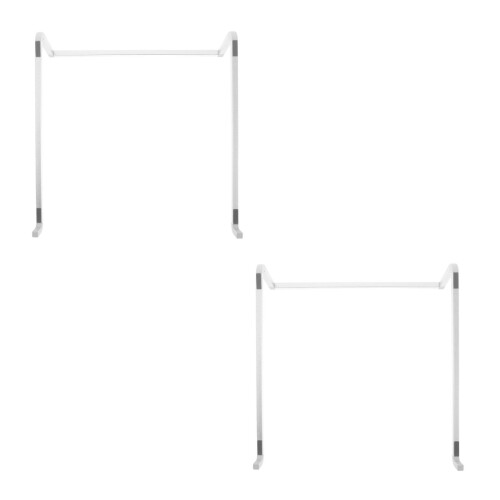 2Pcs Simple Metal Laptop Stand for Desk Silver Computer Holder Riser
