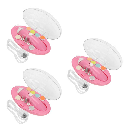 3Ensembles Coupe-Ongles Bébé Rose Avec Têtes Multiples Veilleuse