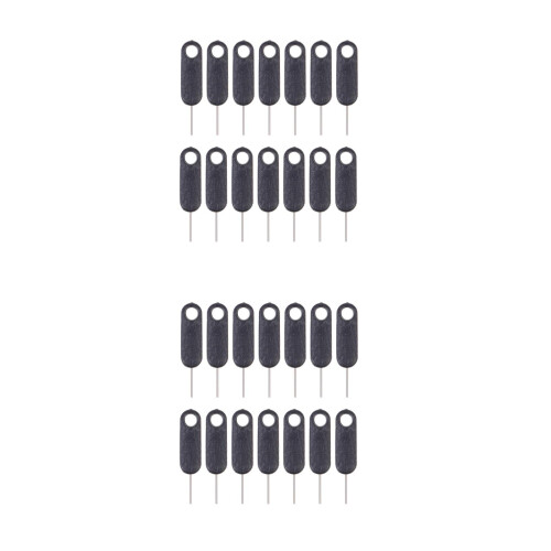 30Pcs Black Aluminum Sim Pin Eject Tools for Smartphones and Tablets