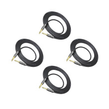 4St Zwarte Professionele Gitaar Audio Kabel Voor Versterker En Speaker