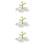 3Pcs Green Fruit Plates with Tree Picks for Snacks and Candy 1