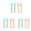 12Pcs Multi Color Three Layer Eraser Pencil Sticks Recyclable Non-PVC 1