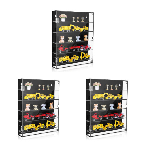 3Pièces Vitrine Noire, Étagère De Présentation Pour Modèles