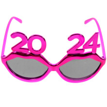 3Pcs Rosy Pc 2024 New Year Party Eyeglasses Photo Props