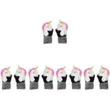 5Pairs Compact Plush Gloves Kids Winter Gloves Elastic Wristband Warm