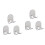 6Pcs Portable Silver Hanger Punch-Free Wall Hook for 1