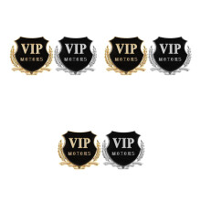 6Pcs Assorted Color Car Logo Metal Stickers Durable Auto Decor Decals
