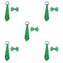 5Ensembles Noeuds Pailleté Grand Vert Pour Fête