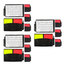 12Ensembles Accessoires Arbitre Football PVC Noir Cartons Stylo