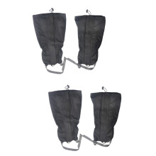 2Pcs Black Skiing Snow Gaiters Waterproof Breathable Leg Cover