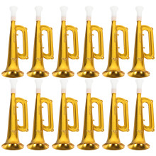 24Pcs Kids Plastic Cheer Horn Golden Trumpet for Party and Sports