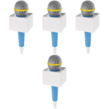 4Pièces Micros Factices Résistants En Plastique Pour Jeu De Rôle