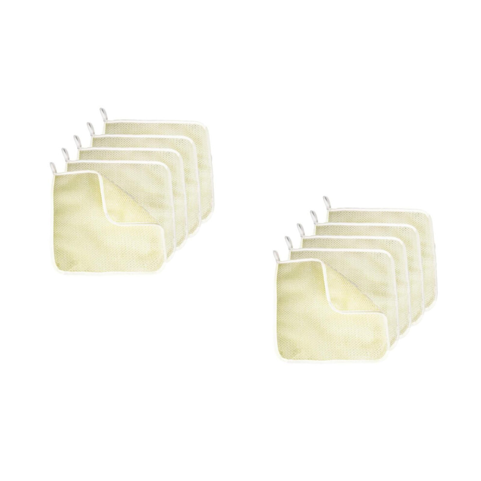 Iplusmile Light/Yellow 10Pcs Exfoliating Shower Towels Body Washing Scrub Brush