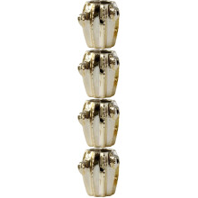 4Pcs Golden Ceramic Vase Cactus Design Desktop Vase and Pen Holder