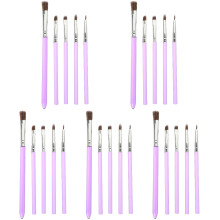 25Pcs Purple Household Cake Brushes Multi-Shape Tips for Cake Design