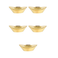 5Pcs Elegant Golden Brush Pen Rack Calligraphy Brush Rest Paperweights