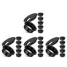 24Pcs ABS Desk Cable Grommet Caps Black Wire Hole Covers