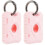 2Pcs Pink Lightweight Tpu Protective Case for Small Locator Keychain 1