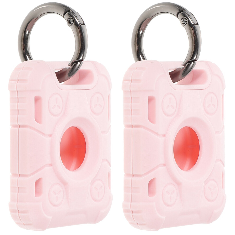 2Pcs Lightweight Tpu Protective Case For Small Locator Keychain Pink 3711121936969
