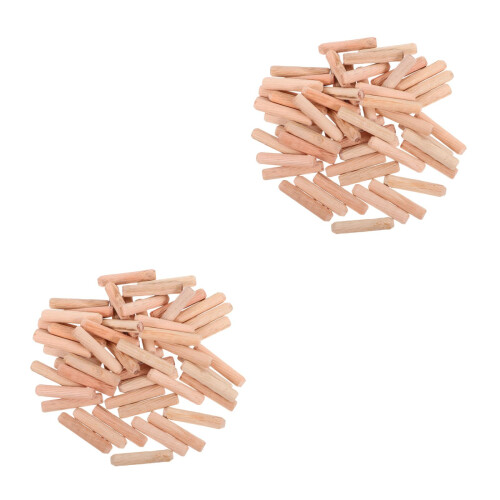 2Pièces Chevilles Bois Flûtées Beige, Assemblage Stable Sûr