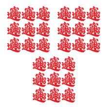 300Pcs Red Felt Cloth Confettis Shooters for Chinese Wedding Scatter