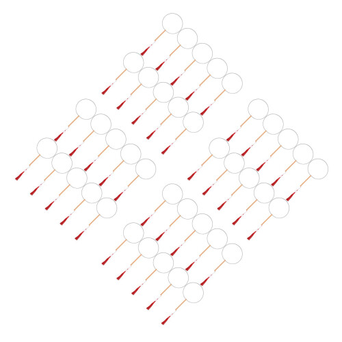 40Ensembles Support D'éventail Robuste Fer Bois Design Courte