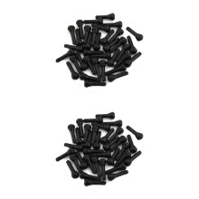 100Pcs Black Tubeless Tyre Caps Rubber Tire Stems for Cars and Trucks