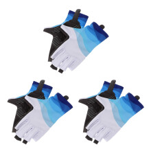 3Pairs Half Finger Cycling Gloves Lightweight Durable Sun Protection