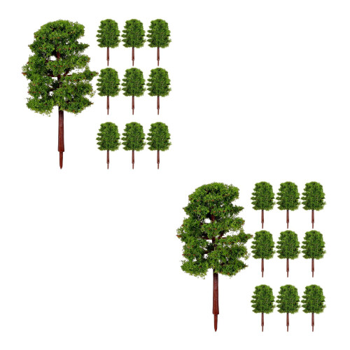 40Pcs Scenery Model Trees in Dark Green for Model Building Decor