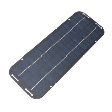 12V 5W Portable Solar Panel Eco Friendly Compact Outdoor Charger for RV & Motorcycle