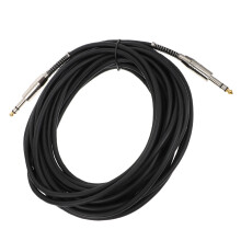 2Pcs Black Audio Cable Cord for Electric Guitar and Mic Connection