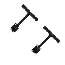 2Pcs Black Rear Bike Seat Kid Armrest Durable Handrail