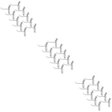 30Pcs Silver Metal Slatwall Hooks Sturdy Iron Hangers for Retail Shop