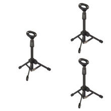 3Pcs Black Adjustable Table Mic Stand Foldable Tripod Microphone