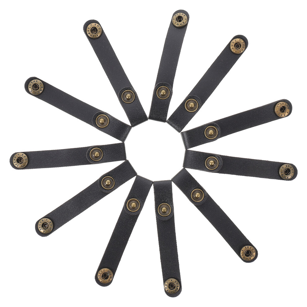 24Pcs Faux Leather Cable Tie Buckle Cord Organizer For Data Cables 3704256809222