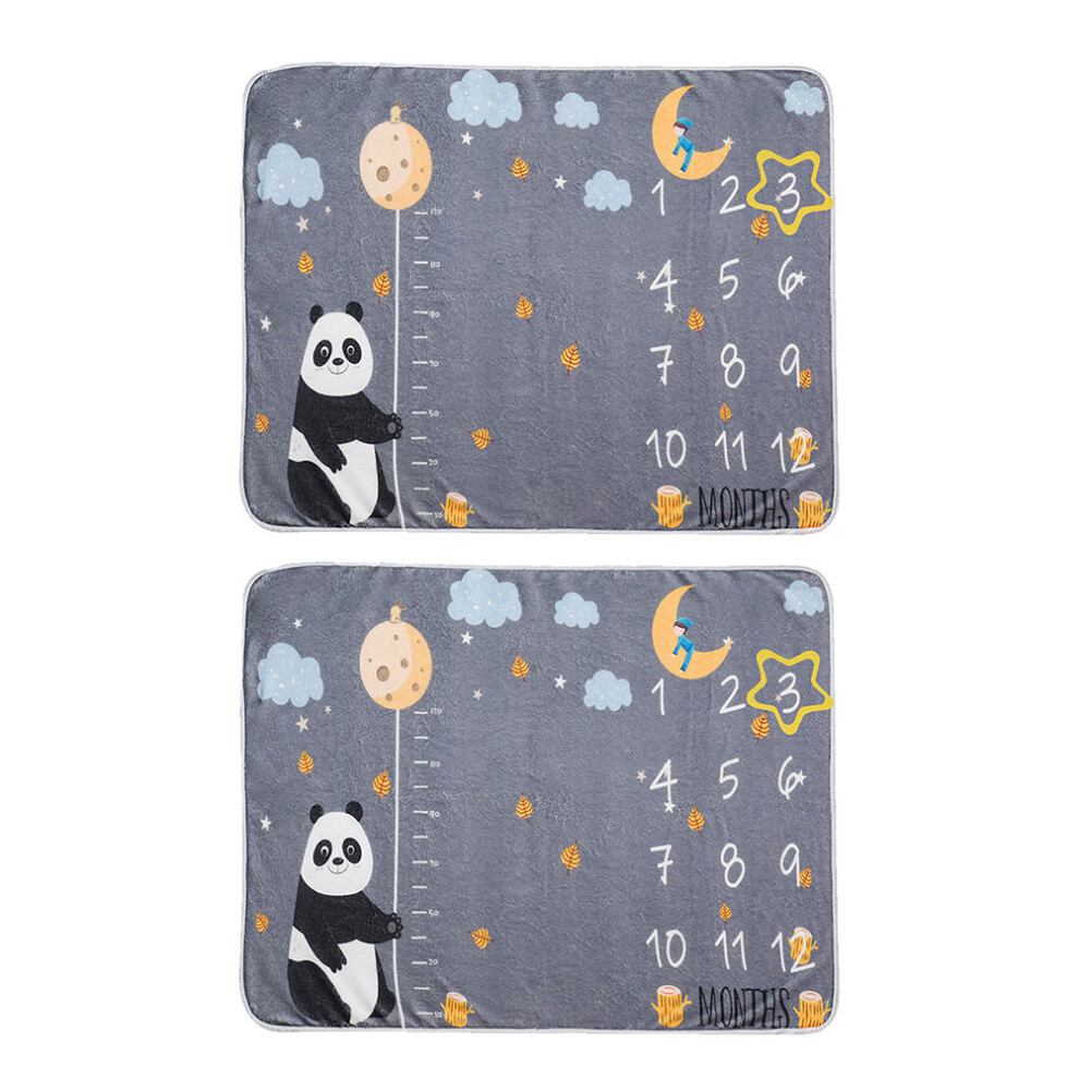 1Set Baby Girl Boy Milestone Blanket Flannel Newborn Photography Mat Aboofan