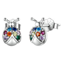 1Pair Silver Ear Studs S925 Zircon Girl Fashion Accessory