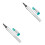 2Pcs Waterproof Eyebrow Pencil Silver Four-Fork for Women Gift 1