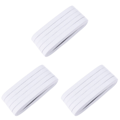 3Pcs White Elastic Spool Durable Knit Strap for Sewing Crafts