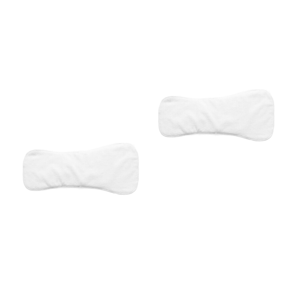 Vaguelly White 2Pcs Adult Diapers Fiber Breathable Washable Incontinence Pads