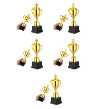 5Pcs Golden Multi-Function Trophy Cup Decorative Plastic Award