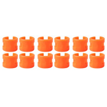 12Pcs Lightweight Orange Clip-Mounted Rear Fork Chain Protector Rings