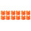 12Pcs Lightweight Orange Clip-Mounted Rear Fork Chain Protector Rings 1
