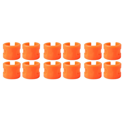 12Pcs Lightweight Orange Clip-Mounted Rear Fork Chain Protector Rings