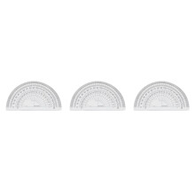 108 Pcs Clear Plastic 180 Degree Protractor For Student Use